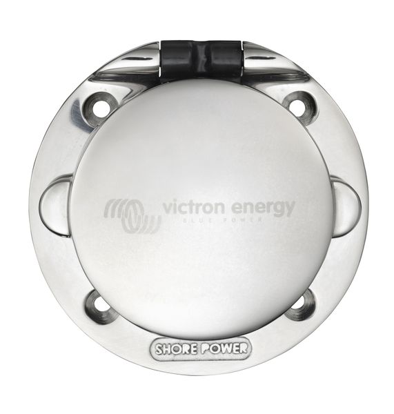 Stainless Steel Power Inlet with cover (front closed)