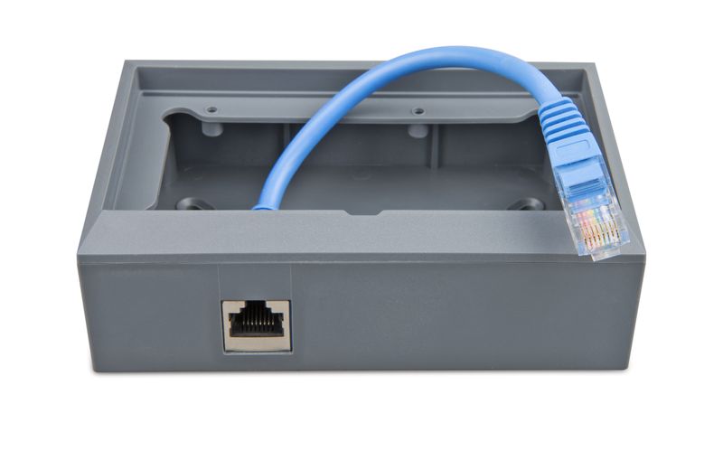 Wall mount enclosure for 65 x 120 mm GX panels (front-angle)