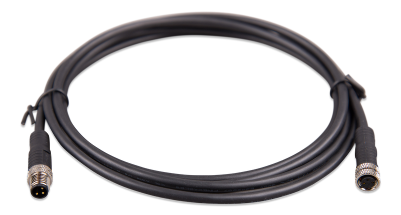 M8 circular connector MaleFemale 3 pole cable 2m (front)