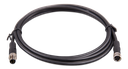 M8 circular connector MaleFemale 3 pole cable 2m (front)