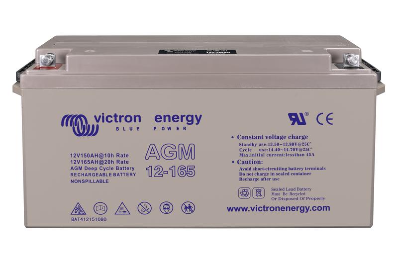 12V 165Ah AGM Deep Cycle Battery (front-angle)