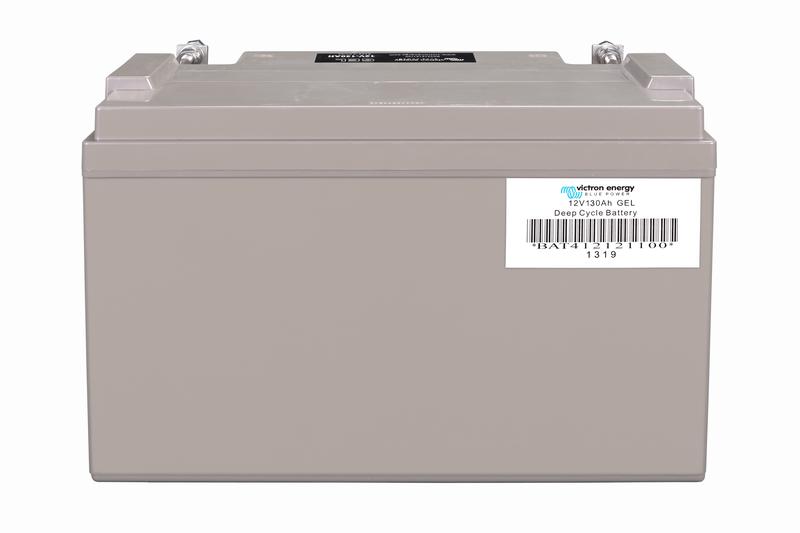 12V 130Ah Gel Deep Cycle Battery (back)