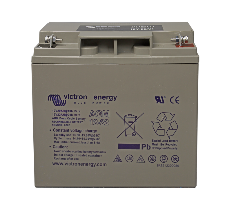 12V 22Ah AGM Battery (front)