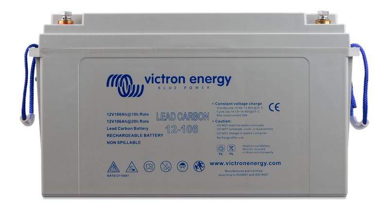 Lead-carbon battery 12V-106Ah - front