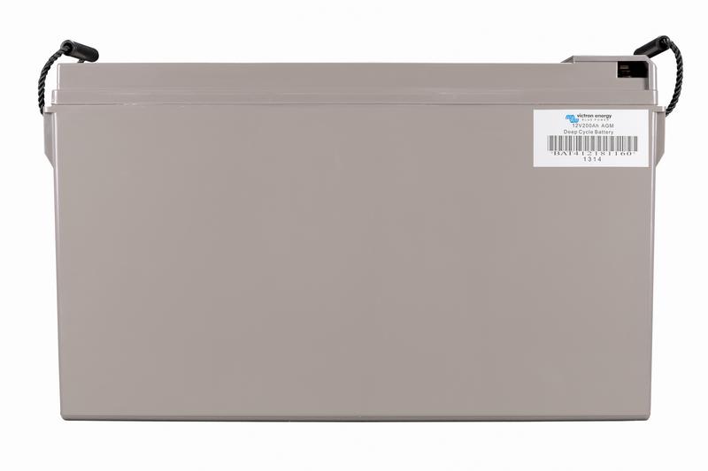 12V 200Ah AGM Deep Cycle Battery (front)