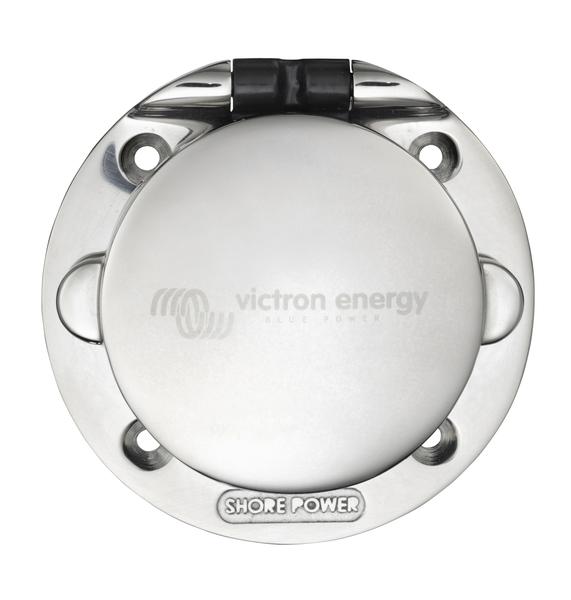 Stainless Steel Power Inlet with cover (front closed)