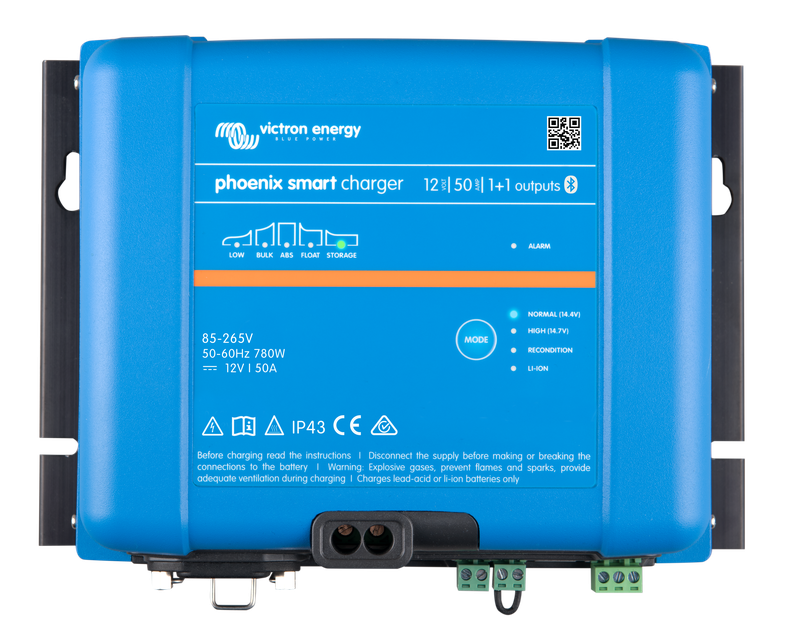 Phoenix Smart IP43 Charger 12V 50A 120-240V 1+1 outputs (top) 