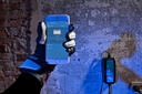 Blue Smart IP65 Charger motorcycle with iPhone