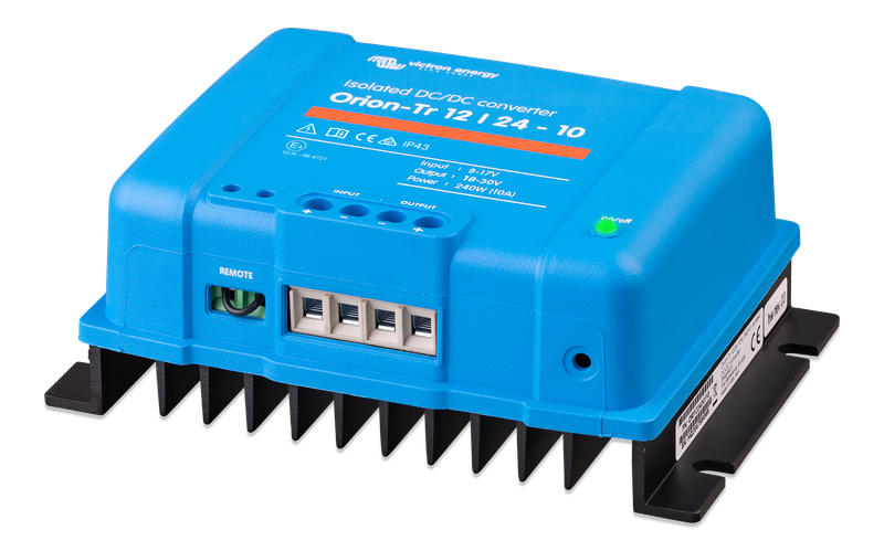 Orion-Tr 12_24-10A (240W) Isolated DC-DC converter (left) 