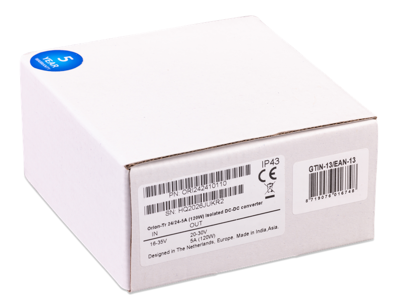 Orion-Tr 24_24-5A (120W) Isolated DC-DC converter (box) 