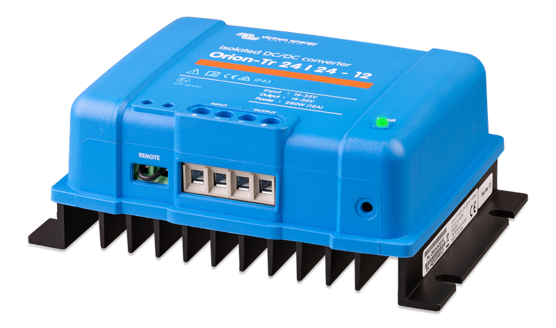 Orion-Tr 24_24-12A (280W) Isolated DC-DC converter (left) 