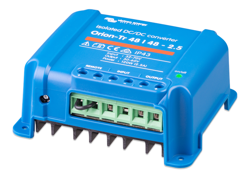 Orion-Tr 48_48-2,5A (120W) Isolated DC-DC converter (left) 