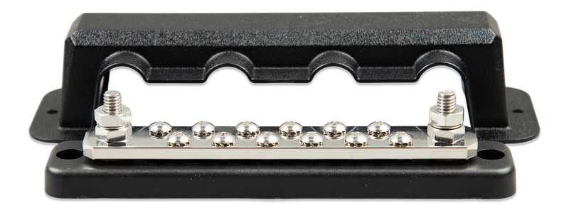 Busbar 250A 2P with 12 screws + cover 