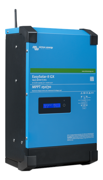 EasySolar-II-GX 24V 3000VA (left) 