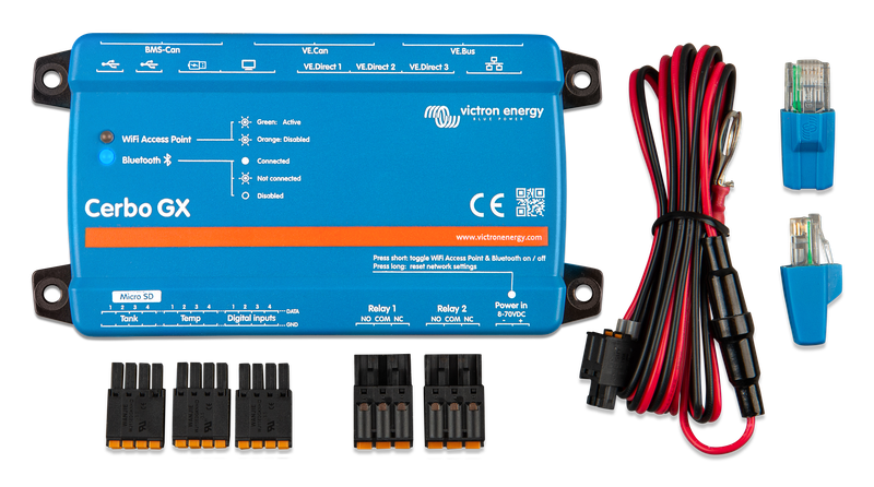 Cerbo GX with accessories (top)