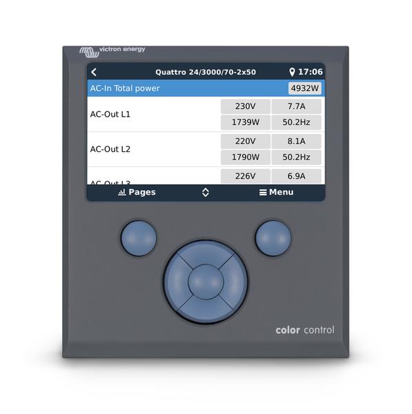 Color Control GX screen - Quattro 2