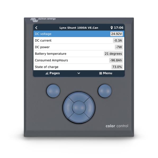 Color Control GX screen - Lynx Shunt