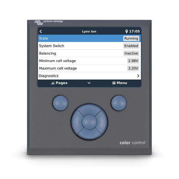 Color Control GX screen - Lynx Ion