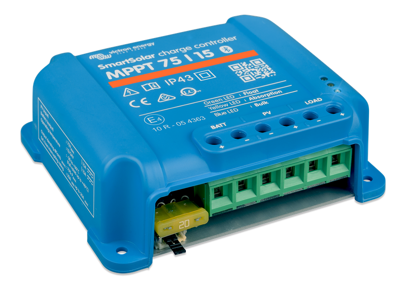SmartSolar MPPT 75/15 (left) 