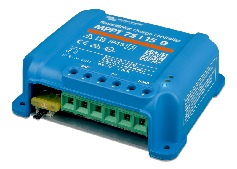 SmartSolar MPPT 75/15 (right) 