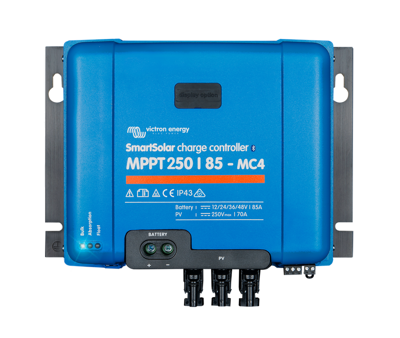 SmartSolar charge controller MPPT 250/85-MC4 (top) 