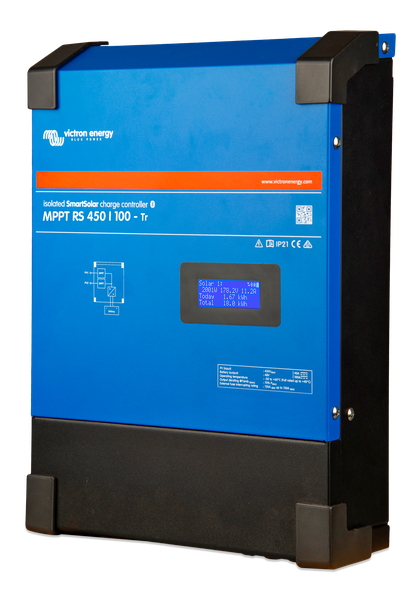 SmartSolar MPPT RS 450/100-Tr (left) 