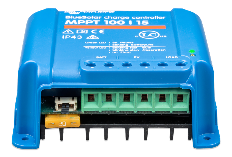 BlueSolar MPPT charge controller 100/15 (front) 