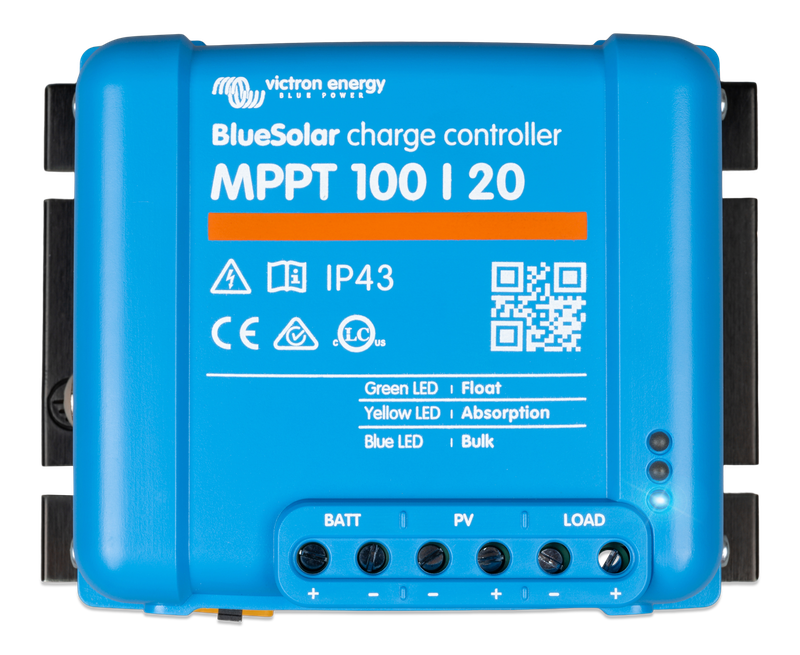 BlueSolar MPPT charge controller 100/20 (top) 