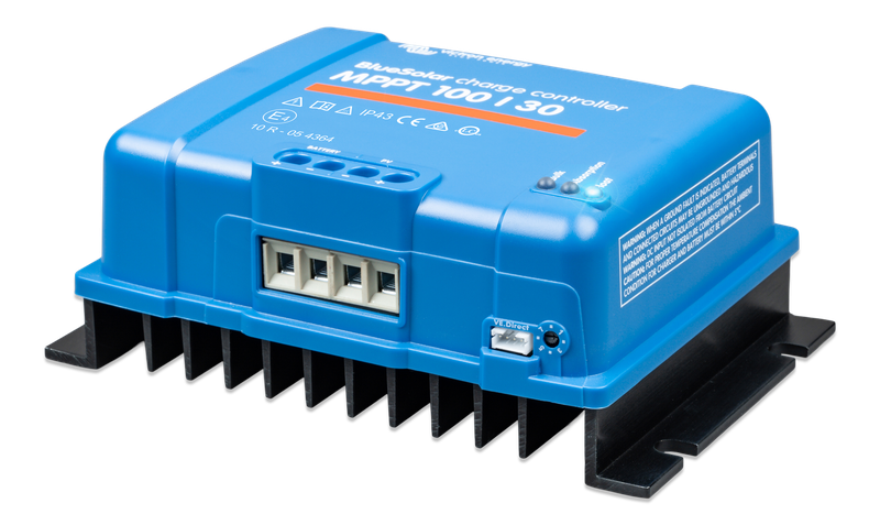 BlueSolar MPPT charge controller 100/30 (left) 