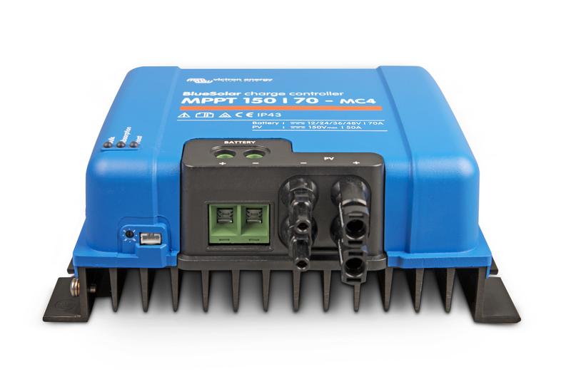 BlueSolar MPPT charge controller 150/70 MC4 (front-angle)
