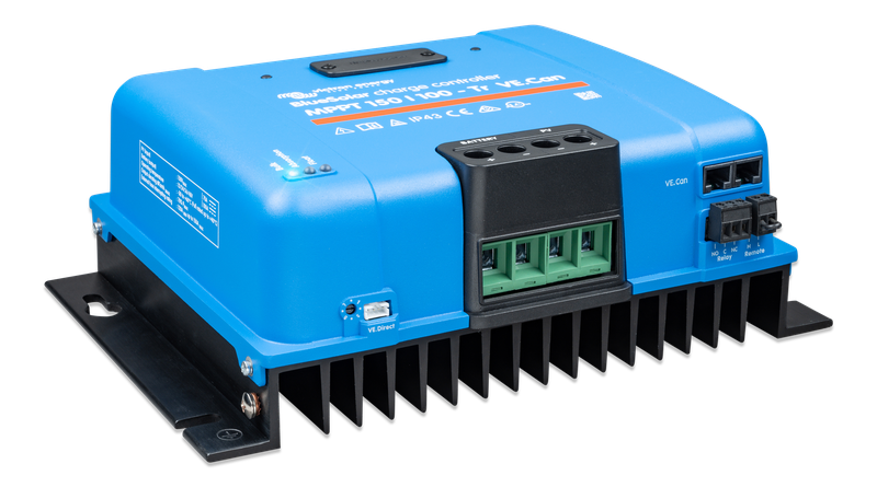 BlueSolar MPPT charge controller150/100-Tr VE.Can (right) 