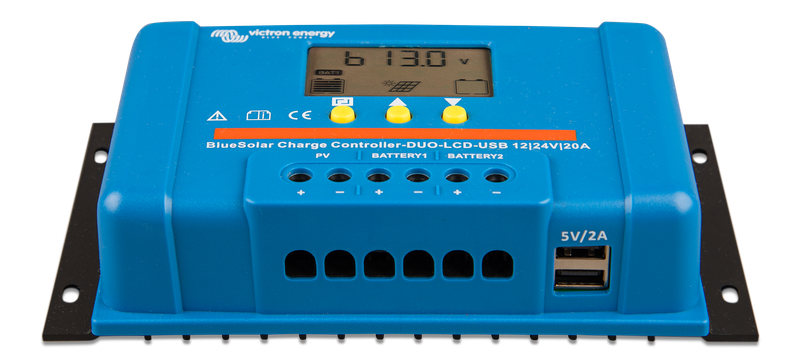 BlueSolar Charge Controller DUO LCD USB 12-24V-20A (front)