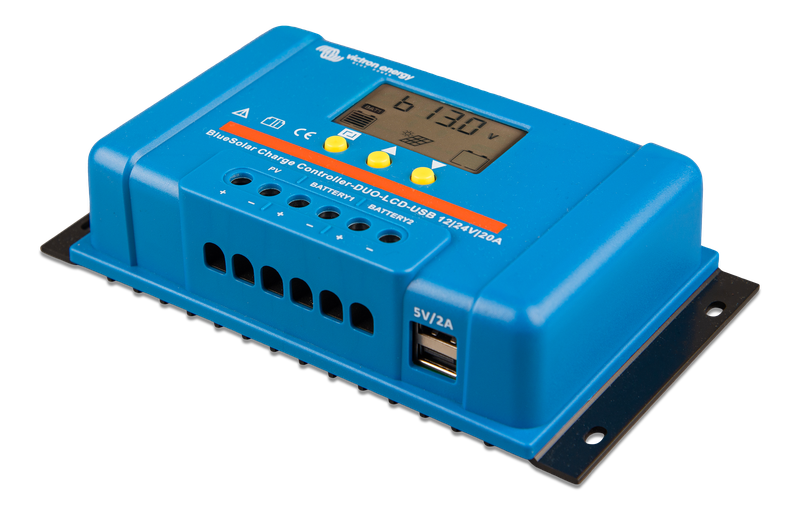 BlueSolar Charge Controller DUO LCD USB 12-24V-20A (left)