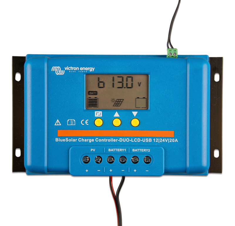 BlueSolar Charge Controller DUO LCD USB 12-24V-20A (top + display)