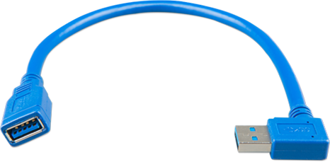 [ASS060000100] USB extension cable one side right angle